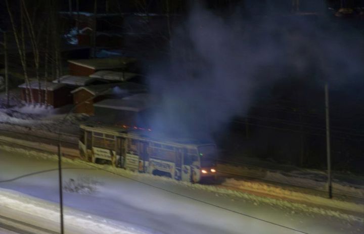 Трамвай в час пик загорелся в Прокопьевске из-за резкого похолодания