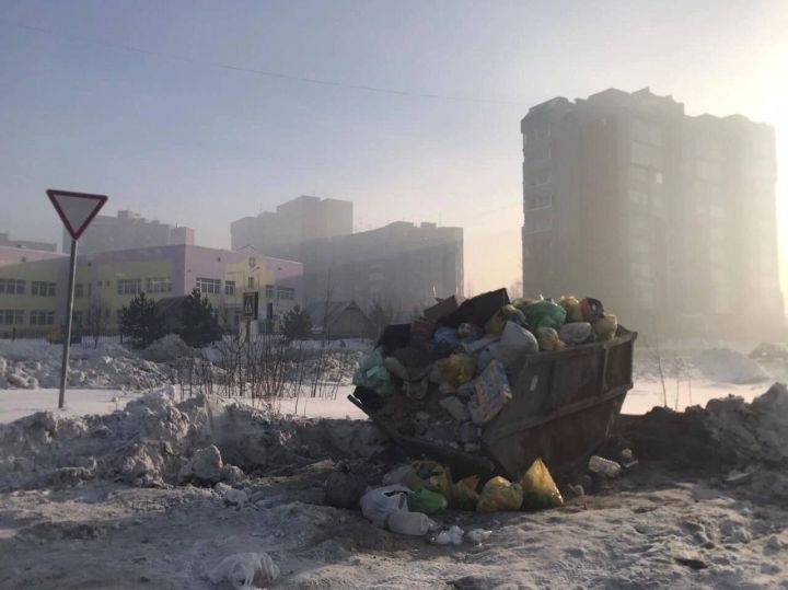 Зловонная свалка мусора возле жилых домов разгневала кемеровчанку