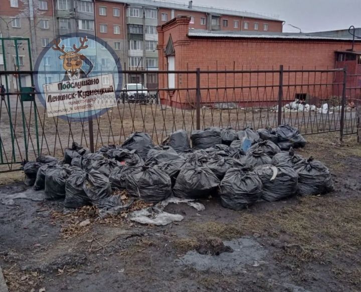 Ленинск-кузнечане пожаловались на скопление прошлогоднего мусора на детской площадке