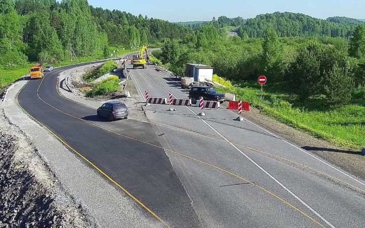 Временный объезд появился на трассе между Бийском и Новокузнецком из-за ...