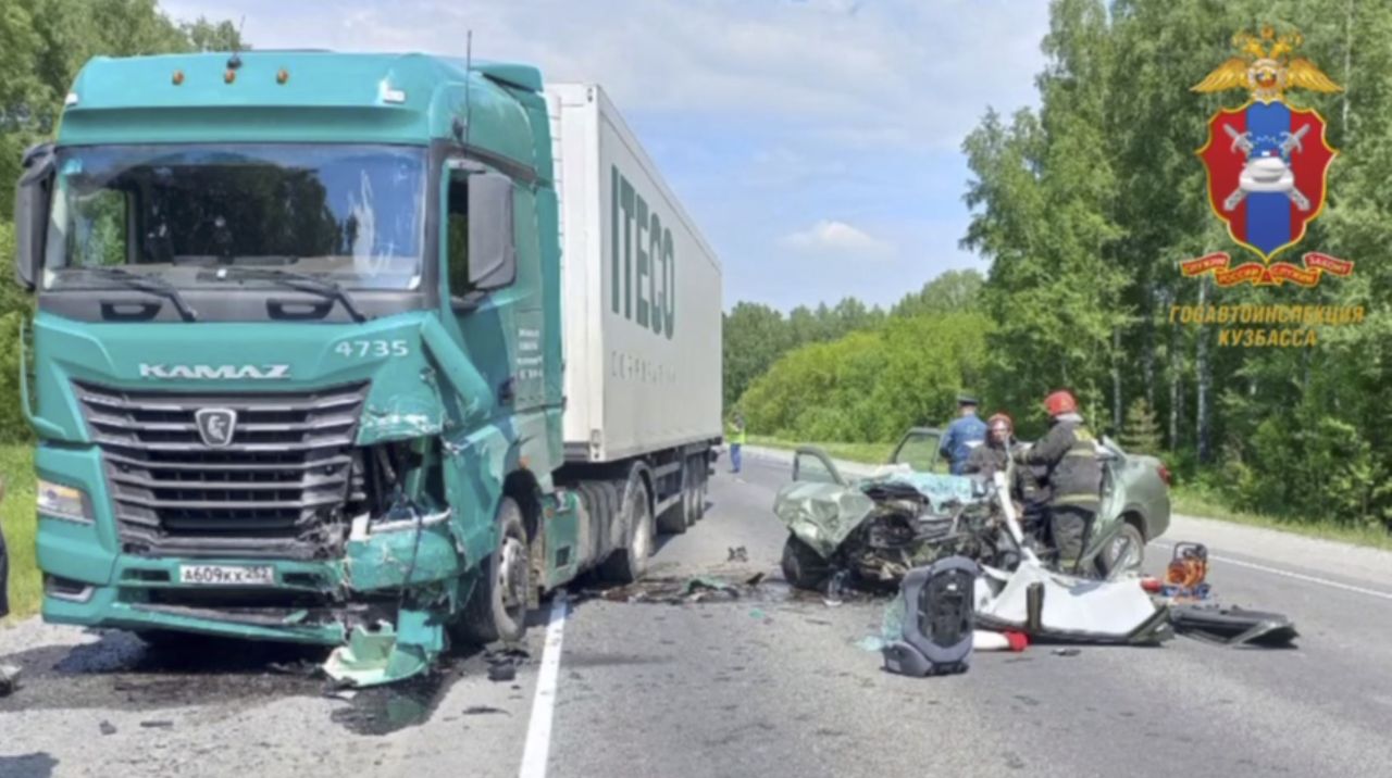 Восьмилетняя девочка попала в больницу после смертельного ДТП с грузовиком  в Кузбассе