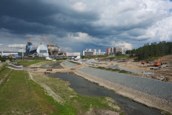 Фоторепортаж: как проходит строительство новой набережной Искитимки